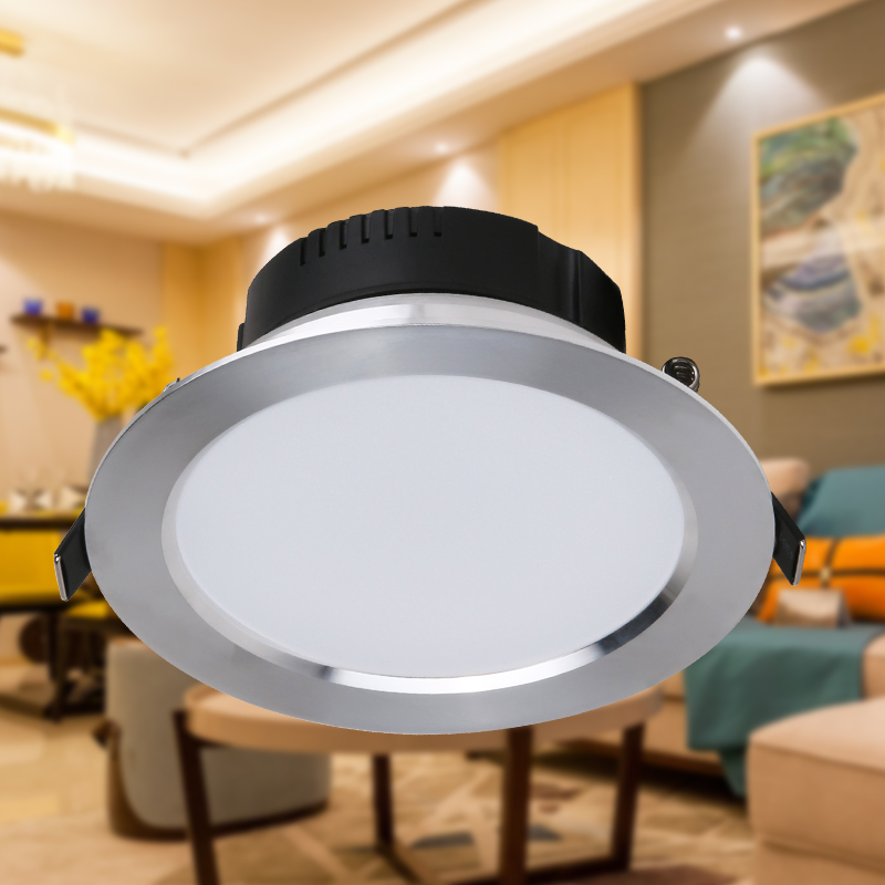 Fanlang Led Three Color Dimming Down Lamp Living Room Hole Lamp Embedded Spotlight Color Changing Ceiling Lamp 5w Hole Lamp 7w Barrel Lamp