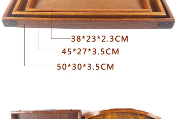 Pallet gỗ mới hình chữ nhật Nhật Bản tấm gỗ lớn rắn gỗ tròn Châu Âu món ăn phụ tấm trái cây khay trà đẹp
