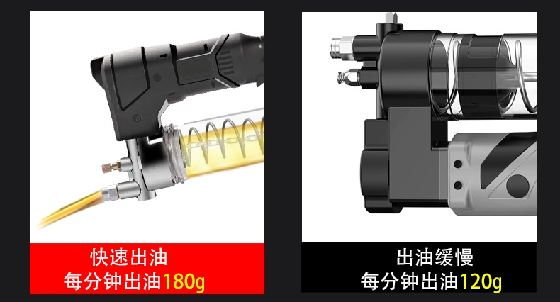 Máy bơm mỡ điện tay Caterpillars hoàn toàn tự động cao - giá điện áp 12V 24V xỏ pin Buttermine Artifact Súng bắn mỡ bò Súng bơm mỡ