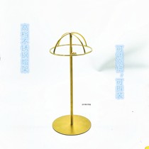 Stainless steel hat rack hollow cap rack high-grade gold brushed hat clothing store hat display rack cap bracket