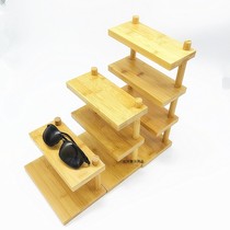 Sunglasses display stand solid wood glasses frame two layers three layers four glasses frame thick wood glasses frame
