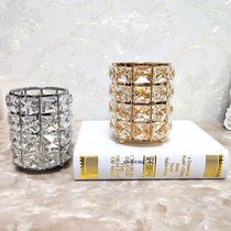 Crystal makeup brush storage pen holder home furnishings storage rack storage tube cosmetics storage rack high-end storage rack