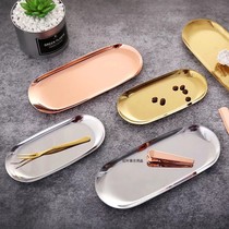 Nordic INS gold stainless steel storage plate jewelry storage plate jewelry display plate home decoration soft decoration