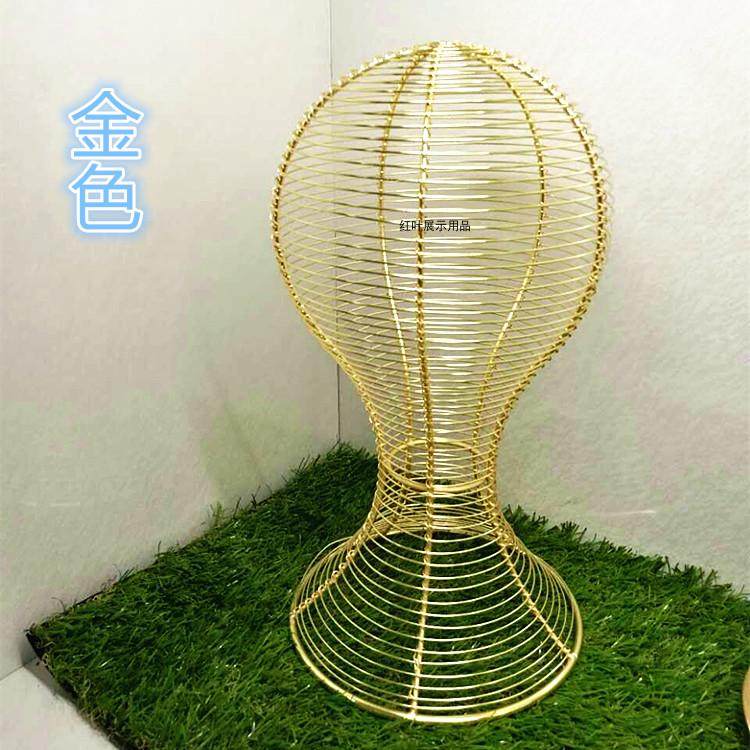 Manufacturers in stock supply golden hat holder, hand-woven hat holder, human head model, craft gift decoration, iron artist head model