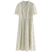 Single-bundle plus-size womens clothing (Waltz of Love) series new Chinese-style embroidered cheongsam dress for fat mm summer