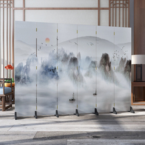 Screen partition wall new Chinese office simple modern living room small apartment hotel folding mobile simple folding screen