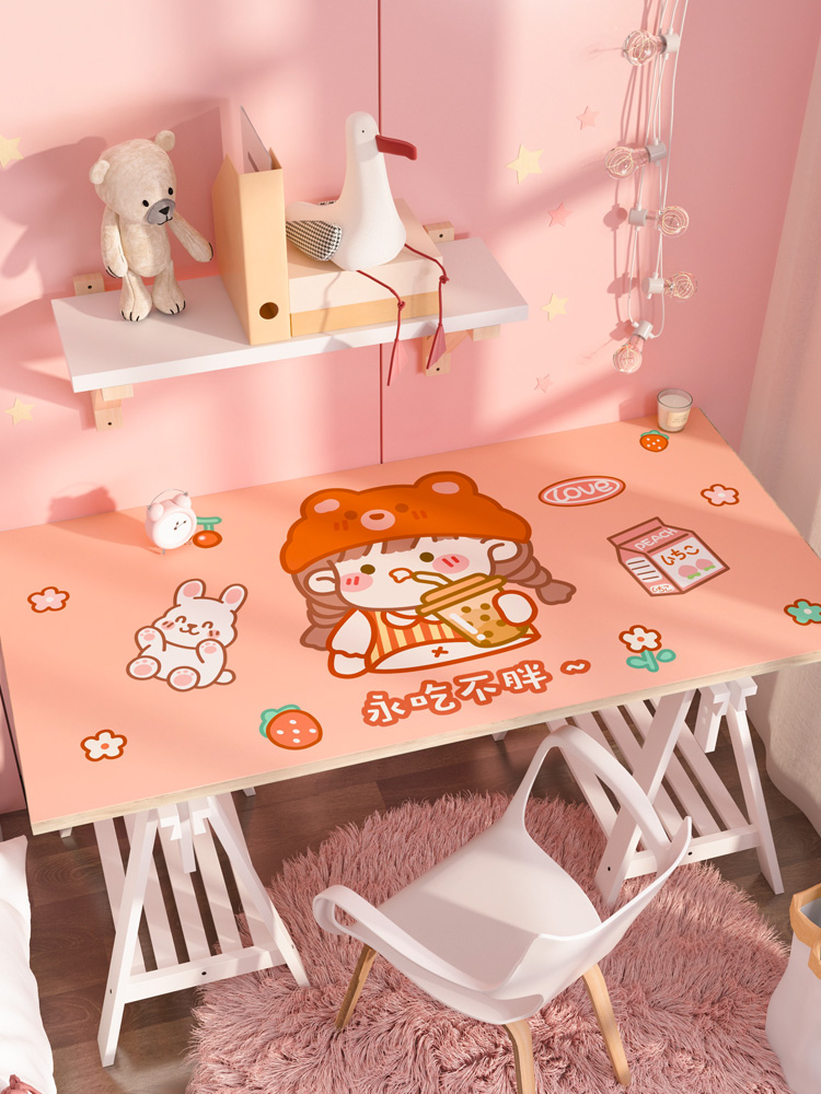 Desk mat desk student study desk special leather table mat cartoon children's desktop writing homework special waterproof and oil proof