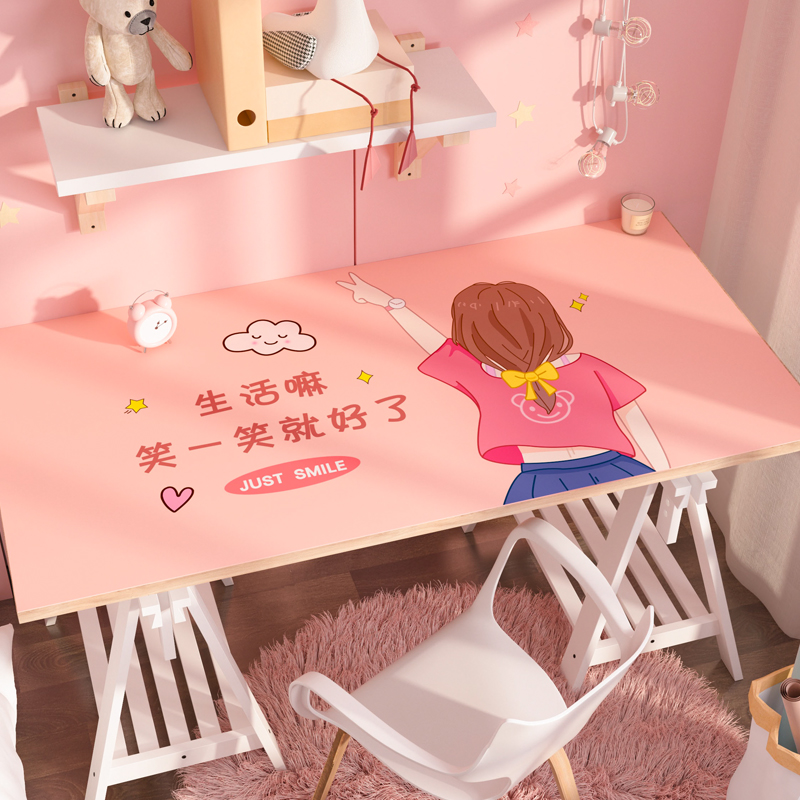 Tablecloth ins wind girl writing desktop mat leather table mat children cartoon cute waterproof, oil-proof, anti-scalding tablecloth