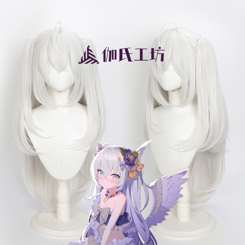 Shirasu Workshop Blue Archive Shirasu Azusa Cosplay Wig White Long Hair Scalp Style Shirasu Workshop Blue Archive Shirasu Azusa Cosplay Wig White Long Hair Scalp Style