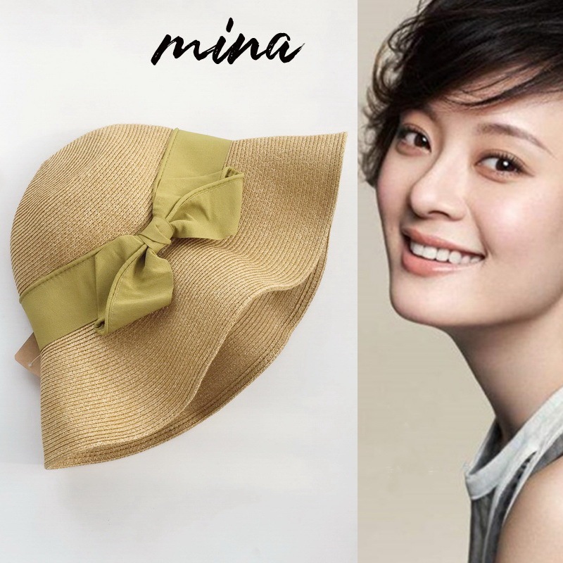 Japanese Sun Li Style Straw Hat Casual Hat for Women Summer Sun Protection Uv Cut Sun Hat Foldable Fisherman Hat