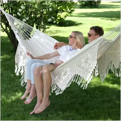 VIVERE Outdoor courtyard casual Brazilian style White cotton hanging bed Brazilian style Brazilian400