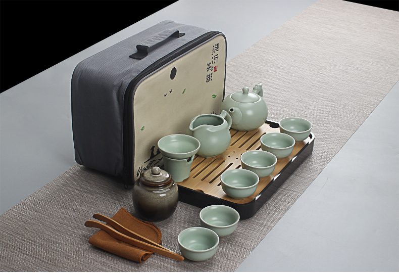 Travel tea set portable brother suits for your up up household contracted kung fu tea cup teapot outdoors Travel bag