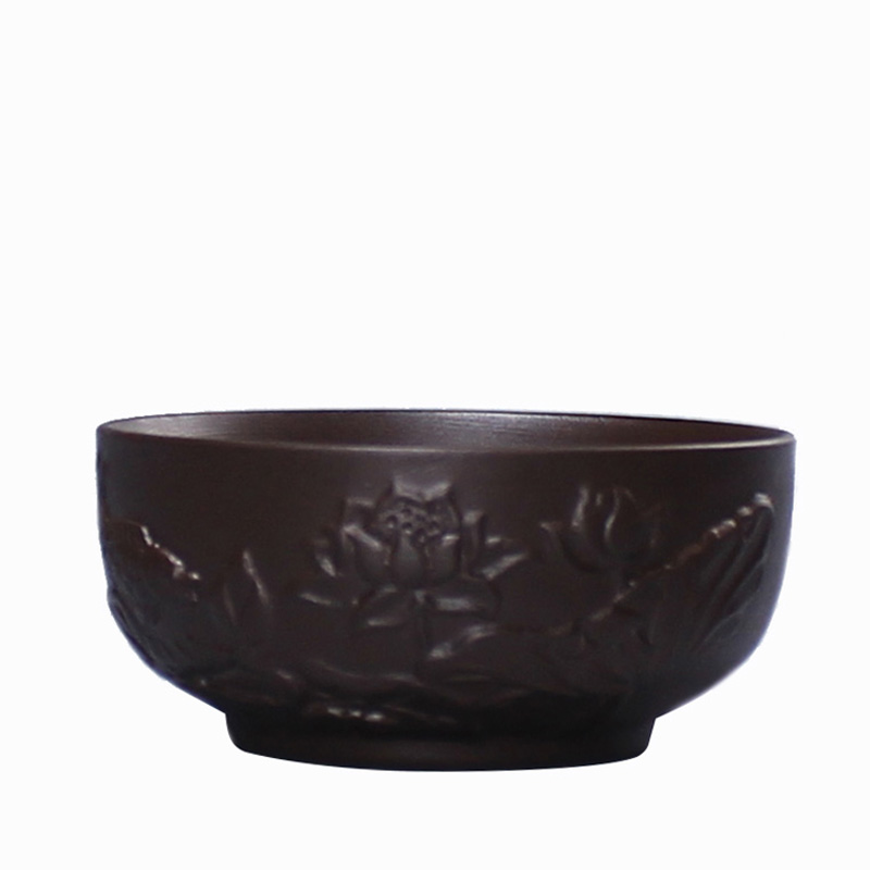 Violet arenaceous masters cup personal ceramic cups, small sample tea cup tea wind restoring ancient ways is a single, kung fu tea set with zero