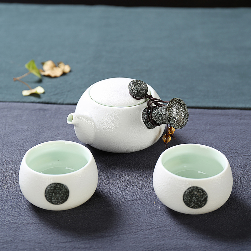 Ceramic household crack cup a pot of two brother two cups of your up up kung fu travel portable travel tea set