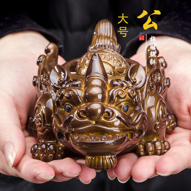 Spoil the mythical wild animal creative tea sets tea tea tray accessories kung fu spray fine furnishing articles can keep color pet fortune