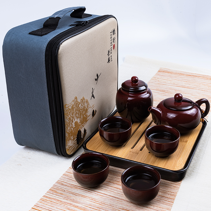Travel tea sets portable crack cup home a kung fu tea pot 2 two ceramic outdoors Travel packages