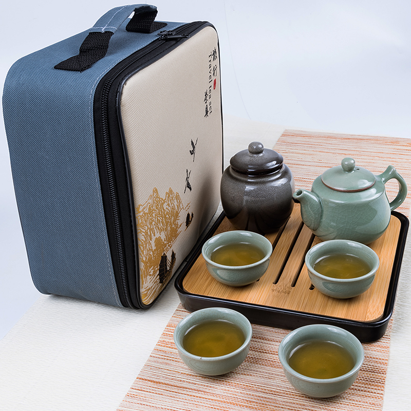 Travel tea sets portable crack cup home a kung fu tea pot 2 two ceramic outdoors Travel packages