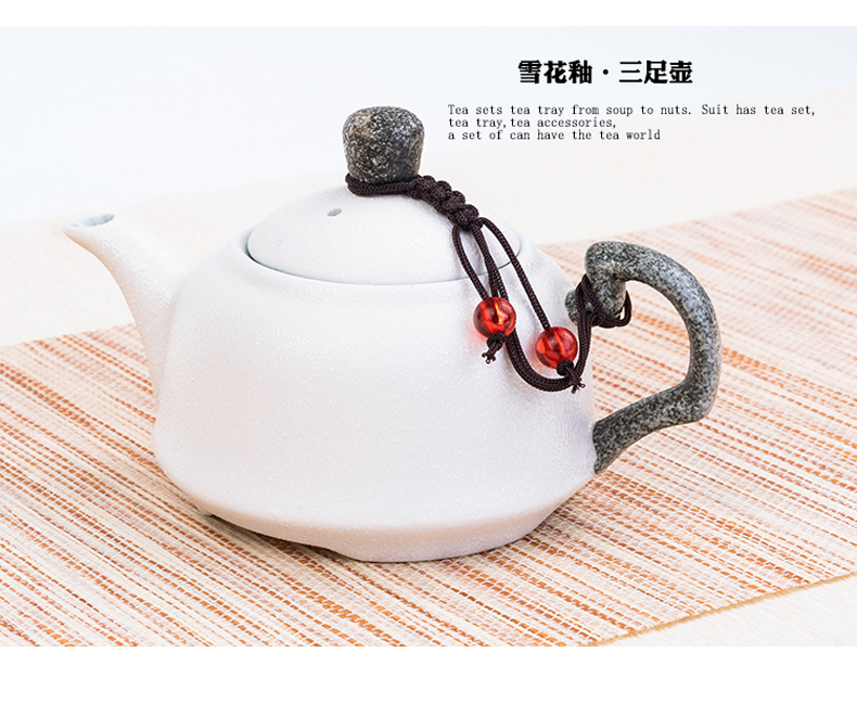 Ceramic teapot tea snowflakes single pot of household contracted and I kung fu tea set a single teapot creative tea