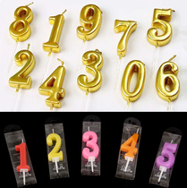 Golden color birthday digital candle cake decoration plug-in dessert table baking supplies baking accessories decoration