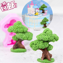 Three-dimensional tree silicone mold pine silicone mold birthday cake decoration mold