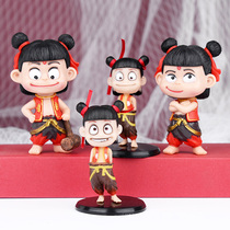 Nezha cake decoration card Hot Wheel flame Nezha Wind Fire Wheel Ao Bing flame chocolate mold