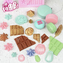 Turn Sugar Cake Chocolate Silicone Mold Sea Star Wav Button Pentagram Love Digital English Ice Cream