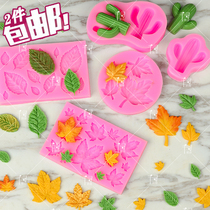 2 Pieces Maple Leaf Small Leaves Rose Leaf Chocolate Turned Sugar Silicone Dry Pesto Die Cake Cupcake Cupcakes