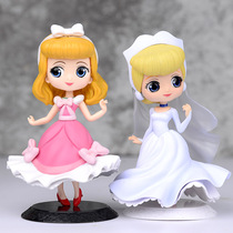 Cake decoration ornaments sleeping beauty pink skirt little Princess big eyes net red new hand Castle carriage carriage