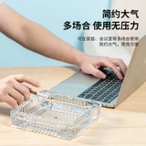 Стеклянная прозрачная маленькая пепельница для офиса для отеля