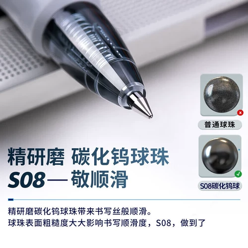 Ручка-роллер для школьников, черные красные канцтовары, высококачественная ручка на водной основе для офиса, шариковая ручка