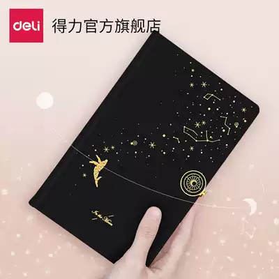 Deli Star Sea whale dream Skin sense Simple literary ins wind Retro exquisite notebook Cute girl heart College student diary Beautiful note Creative work record Business office book