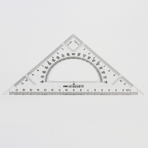 得力6420 塑料三角尺18/25/28cm三角板 尺绘图使用仪尺
