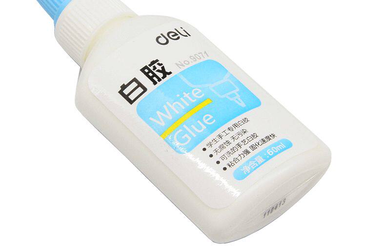 得力9071学生型白胶60ml 手工课使用胶水可洗 可粘合纤维物体 得力9071学生型白胶60ml 手工课使用胶水可洗 可粘合纤维物体