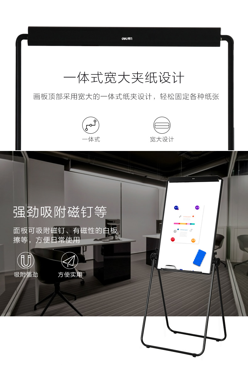 得力7890/7891/7892白板磁性白板