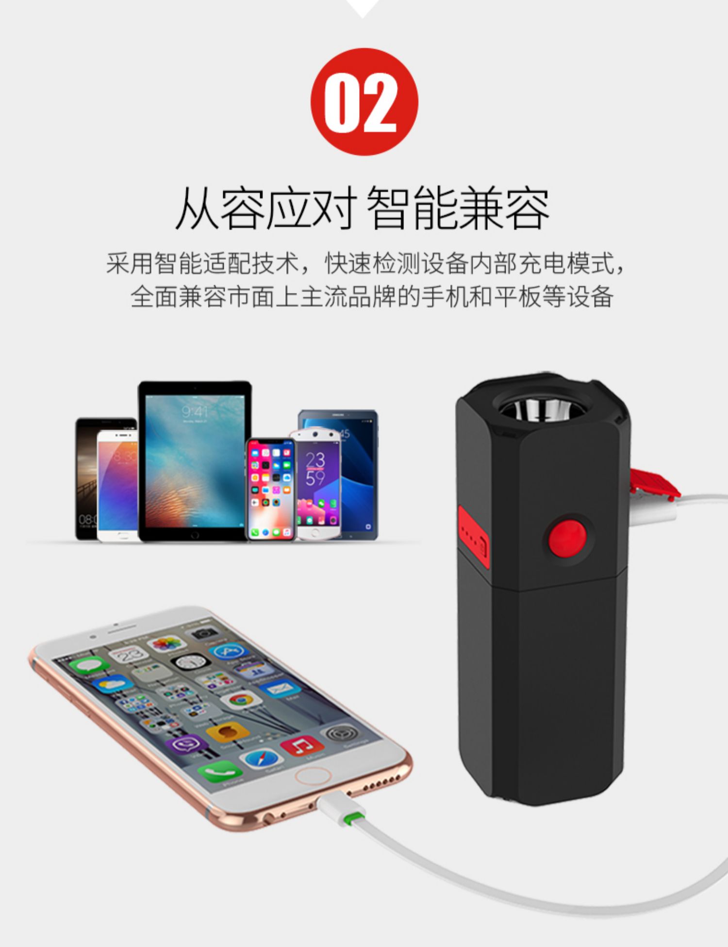 Casino Universal Mobile điện thoại sạc Po đèn pin chống thấm nước công suất lớn đa chức năng cầm tay nhanh sạc nguồn Trên 10000 mA nhà chiếu sáng ngoài trời tầm xa đèn LED siêu sáng - Ngân hàng điện thoại di động cục sạc dự phòng 10000mah