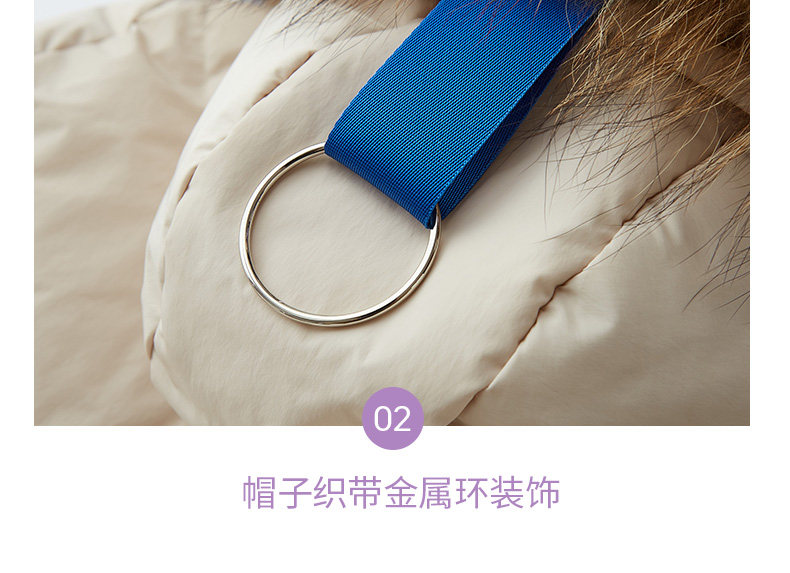 反季好价 冰洁 女士 貉毛大领 中长款羽绒服 图21