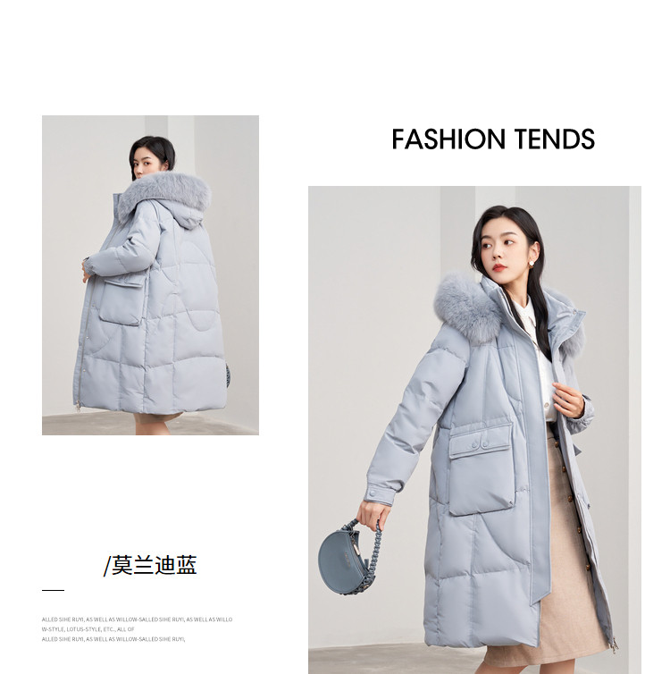 波司登旗下 冰洁 女士 轻奢狐狸毛领 白鸭绒羽绒服 90%含绒量 图15