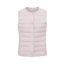 Flying in the Snow 2024 Spring and Autumn New Womens Round Neck Down Vest Inside Fashionable Casual Commuting Comfortable Slim Fit