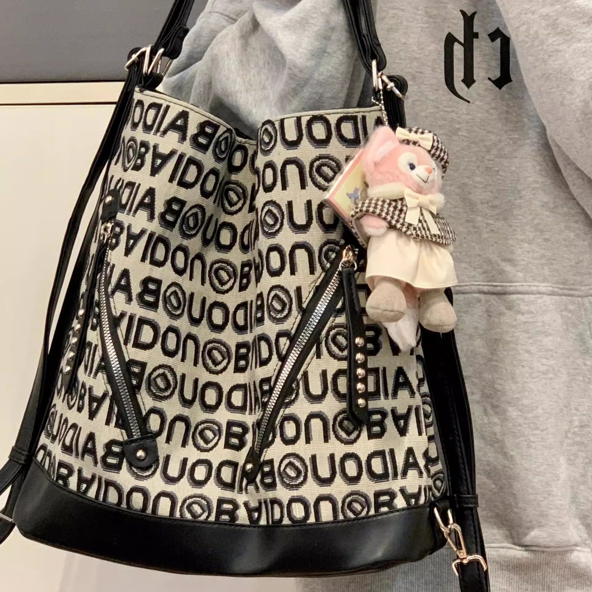 Ретро-рюкзак большой емкости для студенток в классе, сумка-тоут с литературным письмом, нишевый дизайн, сумка-мессенджер на одно плечо