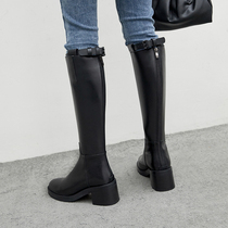 Mrs. Shuangsong ~ coarse leg small sub coarse heel high cylinder fat mm long boot female though knee-fat girl with big cylinder surrounding knight boots