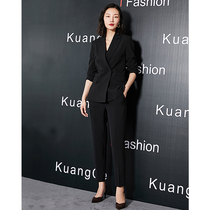 Professional suit suit suit womens dress autumn Korean fashion temperament suit two-piece OL uniform jacket