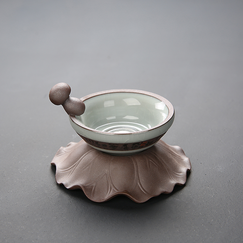 Ceramic Filter Kung Fu Tea Set Accessories Ru Kiln Tea Drain Set Tea Strainer Ge Kiln Tea Strainer Tea Strainer
