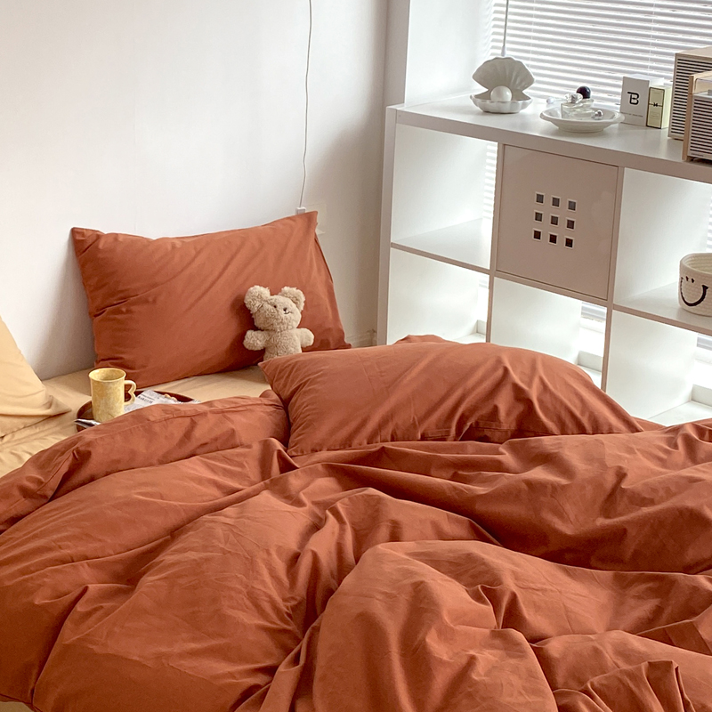 Washed cotton four pieces of jacket pure cotton full cotton 100 North-ins Euro Wind bed sheet Bed Hat 3 Three sets bedding 4 Supplies 4