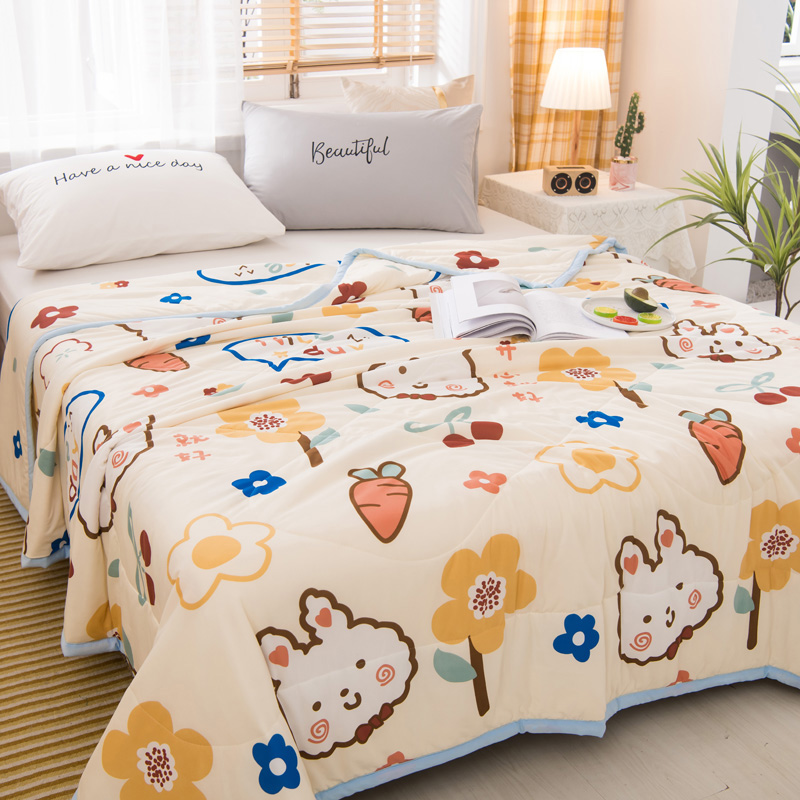 Children Summer cool quilts by baby Available ultra soft knit cotton air conditioning by single double thin and washed by water washable