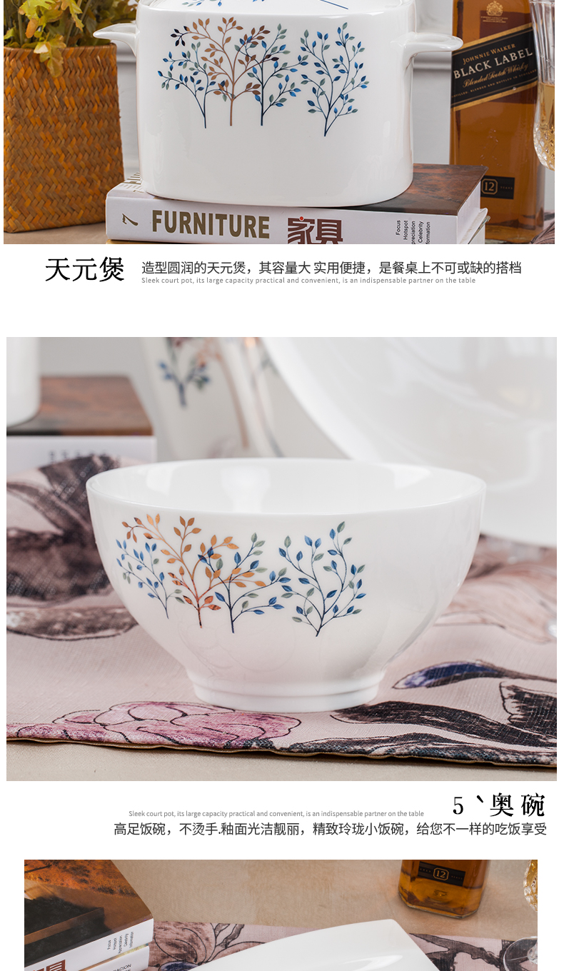 The dishes suit household of Chinese style tableware suit ipads jingdezhen porcelain tableware suit bowl dish bowl combination suit