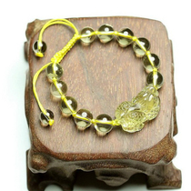 Yellow Crystal Engraving leopard with adjustable bracelet softly interpersonal special alchemy with ferocity