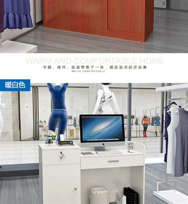 Bàn máy tính chống mài mòn cửa hàng bàn máy tính câu lạc bộ làm tóc nhỏ tủ thu tiền quần áo thời trang đồ nội thất trước quầy thu ngân - Nội thất siêu thị
