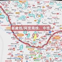 2022 Sichuan Tibet 318 Sichuan Tibetan Line map Chuanjin from the self-driving tour to the western part of the Tibetan Sichuan