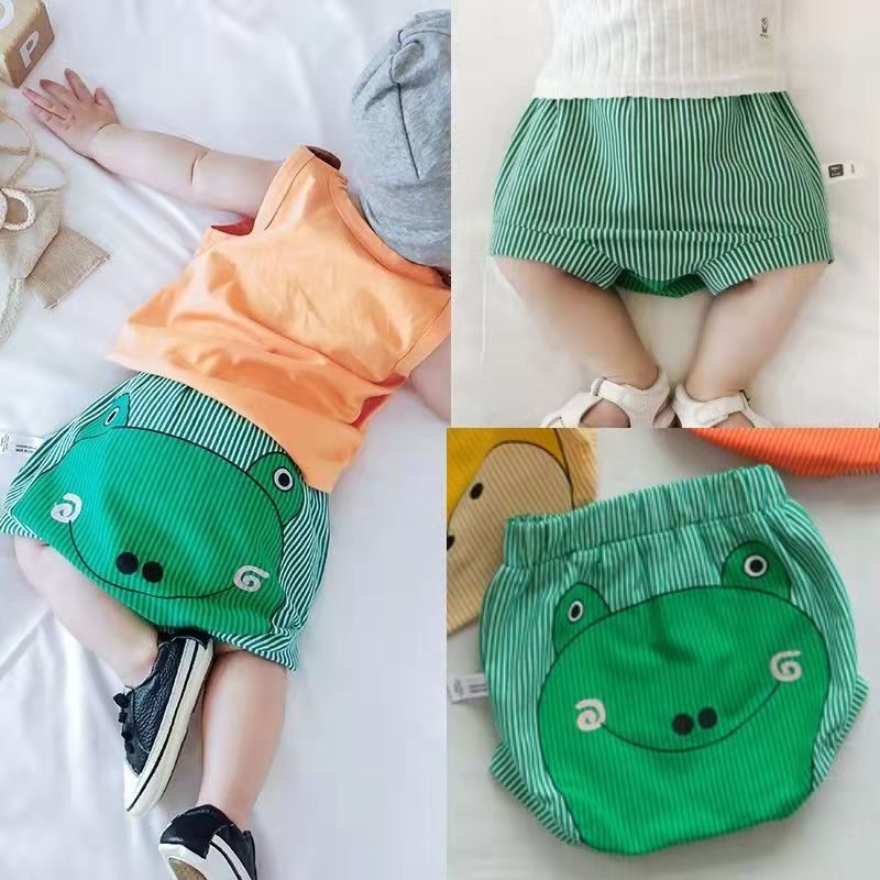 Baby Pants Big Fart Pants Woman Baby Bag Farty Pants Outside Wearing Pure Cotton Shorts Summer Thin male baby bread pants