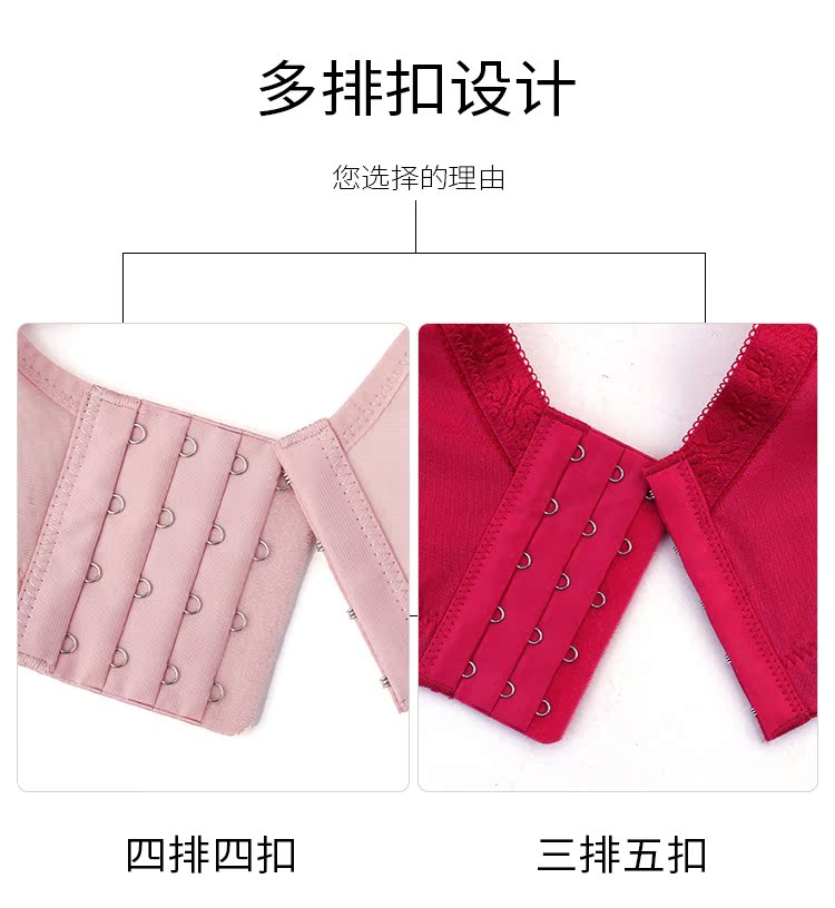 Chống đi kích thước lớn phần mỏng áo ngực thu thập điều chỉnh đầy đủ nữ ống hàng đầu đồ lót gợi cảm chất béo mm áo ngực thoáng khí áo ngực 3 dây